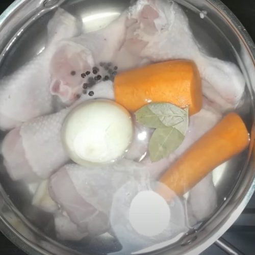 Boiled chicken legs recipe