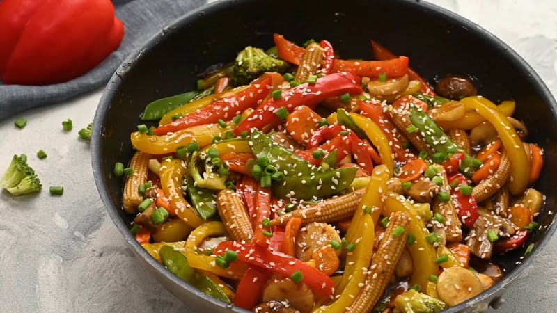 'Stir-Fried Vegetables' is one of the best side dishes with orange chicken