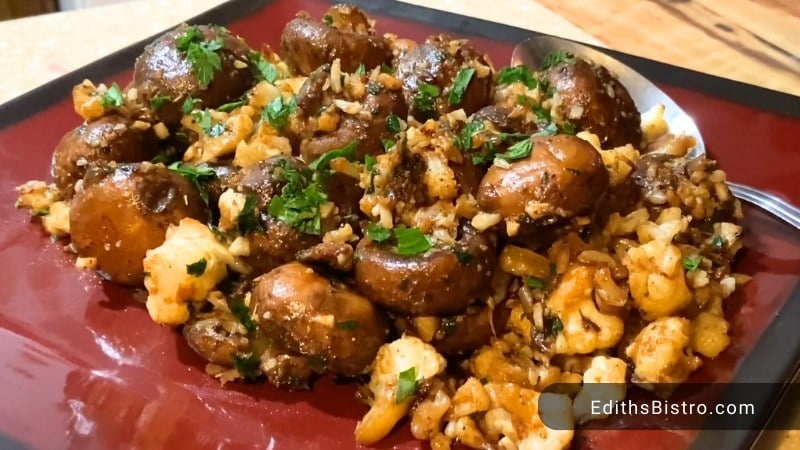 Sauteed Cauliflower and Mushrooms