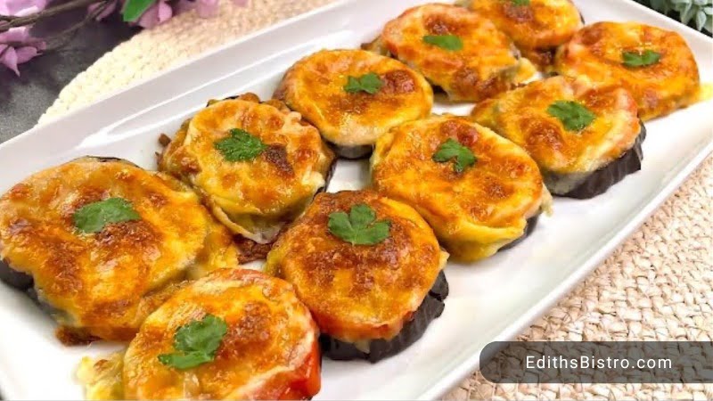 Baked Eggplant Slices With Ricotta Cheese