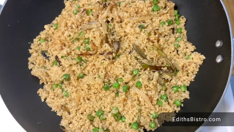Quinoa with Peas and Onion